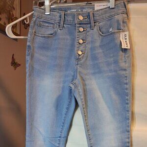 OLD NAVY Rockstar Super Skinny Jeans – Size 14 – NWT – Light Wash – Exposed